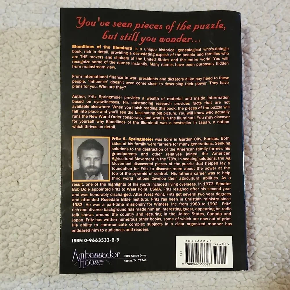 Bloodlines of the Illuminati by Fritz Springmeier PB 3rd Ed Ambassador House